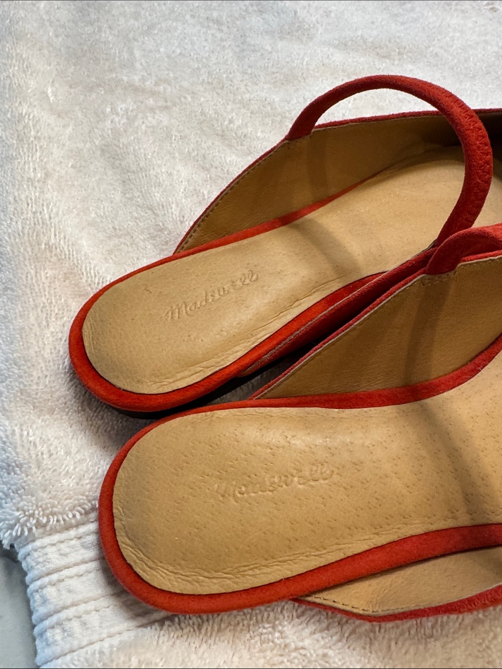 Classic Red Suede Slingback Flats- Madewell size 9 (Never Worn) - Picture 2 of 8